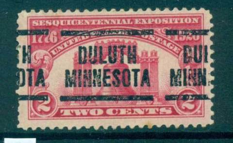 USA-1926-Sc627-Sesquicentennial-Exposition-Precancel-Duluth-Minnesota-FU-lot67358