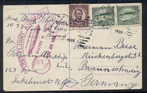 USA-1928-Oct-29-PPC-sent-by-Zeppelin-LZ127-flight-to-Germany-AAMC-Z-56