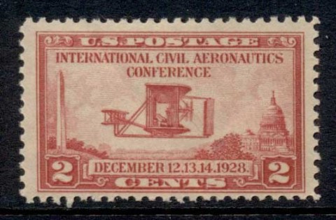 USA-1928-Sc649-International-Civil-Aeronautics-Conference-2c-MLH