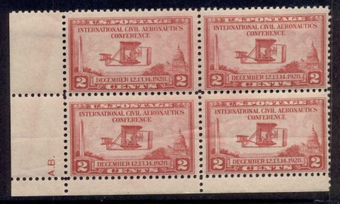 USA-1928-Sc649-International-Civil-Aeronautics-Conference-2c-PBAB-MUH-MLH