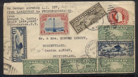 USA-1929-Sep-1-Stationery-Envelope-carried-on-last-leg-of-Graf-Zeppelin-LZ127-Round-the-World-Flight-from-Lakehurst-to-Germany-AAMC-Z-76