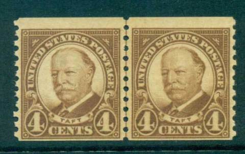 USA-1930-Sc687-4c-Taft-Coil-Perf-10-vert-Rotary-line-pr-MUH-lot68078