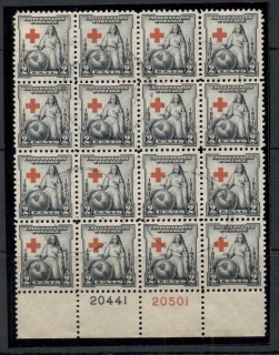 USA-1931-Sc702-Red-Cross-PB20441-20501-blk-16-FU