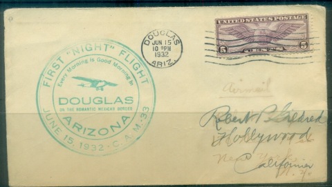 USA-1932-5c-Airmail-Winged-Globe-First-Flight-CAM-15-Arizona-Cover