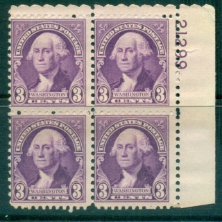 USA-1932-Sc720-3c-Washington-PB21299-MUH-lot33629