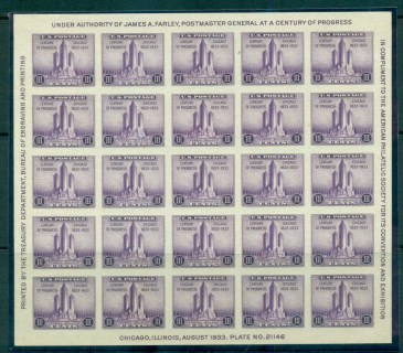 USA-1933-Sc731-3c-Federal-Building-Sheetlet-P21146-MNG-lot72249