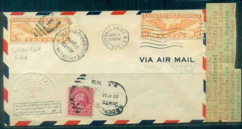 USA-1935-6c-Airmail-Winged-Globe-Crash-Flight-T-11-cover