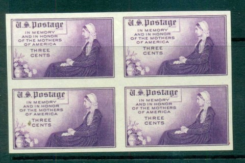 USA-1935-Sc754-3c-Mothers-of-America-IMPERF-Blk-4-MNG-lot72266