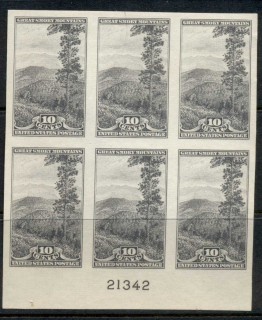 USA-1935-Sc765-National-Parks-10c-Gt-Smoky-Mountain-PB21342-MNG