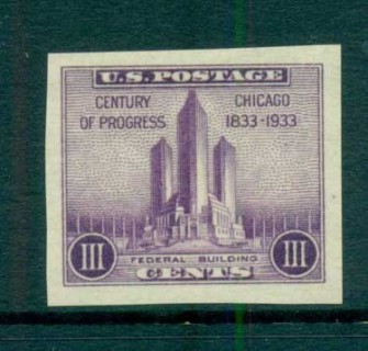 USA-1935-Sc767a-3c-Federal-Building-IMPERF-MNG-lot72281