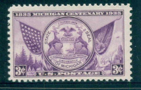 USA-1935-Sc775-Michigan-Centenary-MUH-lot67397