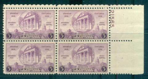 USA-1936-Sc782-Arkansas-Centennial-Pb21565-MUH-lot67430