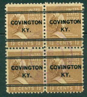 USA-1938-54-Precancel-Kentucky-Covington-1-1-2c-Blk-4-FU-lot23191