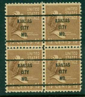 USA-1938-54-Precancel-Missouri-Kansas-City-1-1-2c-Blk-4-FU-lot23033