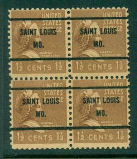 USA-1938-54-Precancel-Missouri-Saint-Louis-1-1-2c-Blk-4-FU-lot23037