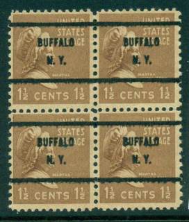 USA-1938-54-Precancel-New-York-Buffalo-1-1-2c-Blk-4-FU-lot23066