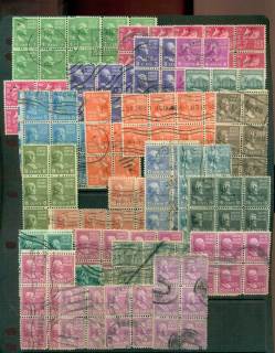 USA-1938-54-Sc803-31-Prexie-Asst-75-Block-4-FU-lot23263