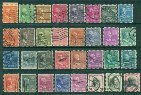 USA-1938-54-Sc803-34-Prexie-Set-32-FU-lot23257