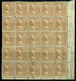 USA-1938-54-Sc805-Prexie-1-1-2c-Plate-Block-25