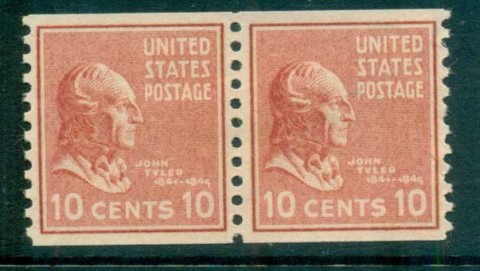 USA-1939-Sc847-10c-Tyler-Perf-10-Vert-Coil-pr-MLH-lot72310