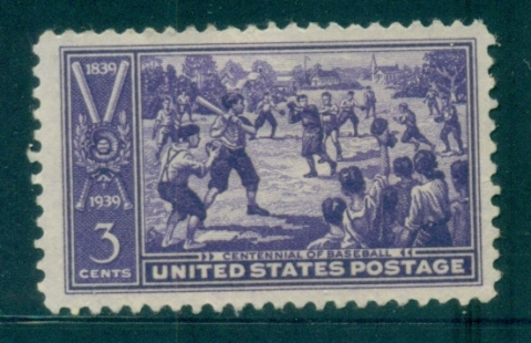 USA-1939-Sc855-Baseball-Centennial-FU-lot67568