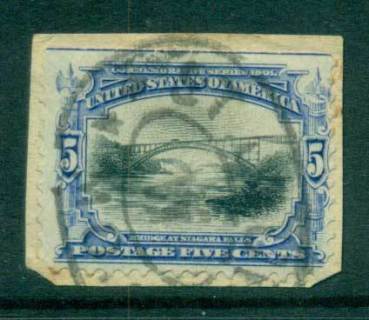 USA-1901-Sc297-5c-Pan-American-Exposition-on-piece-FU-lot67229