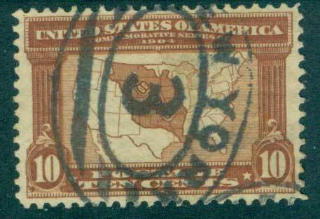 USA-1904-Sc327-10c-Louisiana-Purchase-Exposition-FU-lot67247