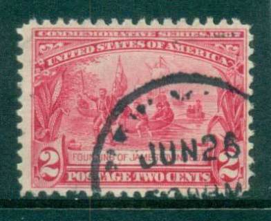 USA-1907-Sc329-2c-Jamestown-Exposition-FU-lot67253