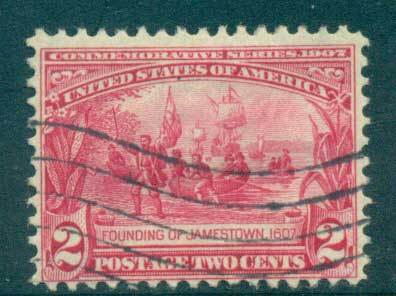 USA-1907-Sc329-2c-Jamestown-Exposition-FU-lot67257