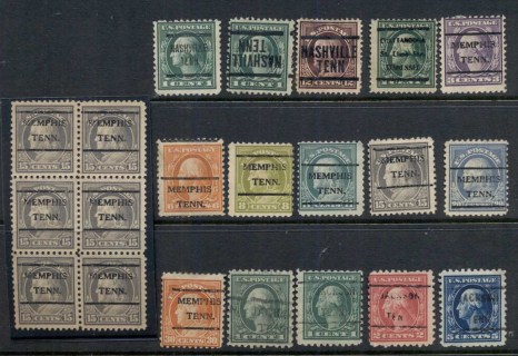 USA-1908-1919-Washington-Franklin-Precancels-TC-Assortment-4