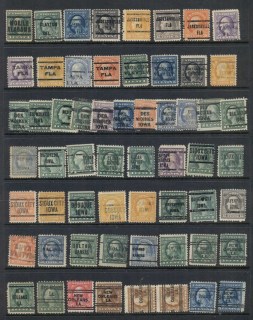 USA-1908-1919-Washington-Franklin-Precancels-TC-Assortment_6