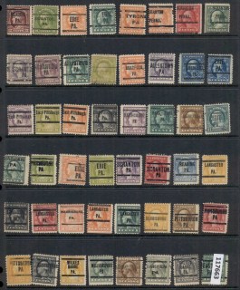 USA-1908-1919-Washington-Franklin-Precancels-TC-Assortment_7