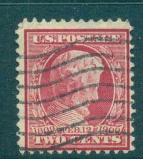 USA-1909-Sc367-2c-Linclon-Centenary-of-Birth-FU-lot67266