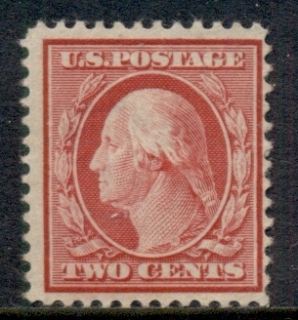 USA-1910-11-Sc375-2c-carmine-Washington-Perf-12-Wmk-S-L-MUH