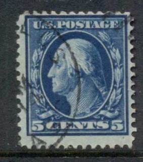 USA-1910-11-Sc378-5c-blue-Washington-Perf-12-Wmk-S-L-FU-2