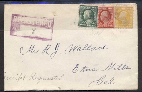 USA-1911-Washington-Franklin-Registered-cover-to-California