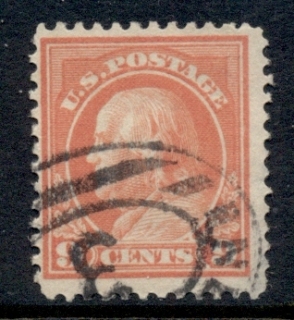 USA-1912-14-Sc415-9c-salmon-red-Franklin-Perf-12-Wmk-S-L-FU