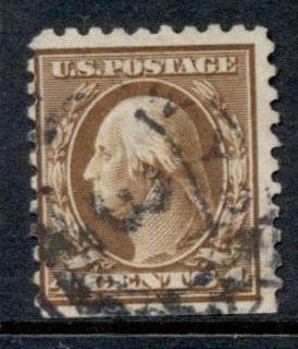 USA-1916-17-Sc465-4c-orange-brown-Washington-Perf-10-No-Wmk-FU