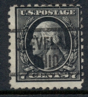 USA-1916-17-Sc469-7c-black-Washington-Perf-10-No-Wmk-PRECANCEL-Cleveland-Ohio-FU