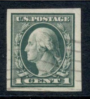 USA-1916-17-Sc481-1c-green-Washington-IMPERF-No-Wmk-FU