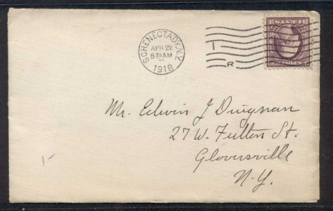 USA-1918-3c-Washington-cover-to-NY