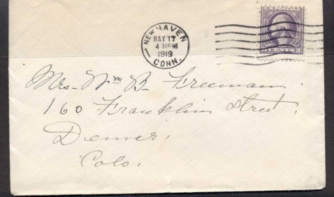 USA-1919-3c-Washington-cover-to-Denver