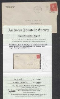 USA-1920-cover-with-Sc500-with-APS-certificate