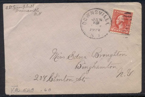 USA-1921-2c-Washington-cover-to-NY