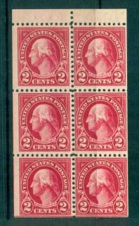 USA-1922-25-Sc554c-2c-Washington-Booklet-pane-Perf-11-Flat-PlateMLH-lot68106