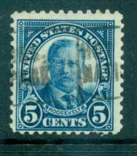 USA-1922-25-Sc557-5c-Roosevelt-P11-Flat-Plate-FU-lot67809