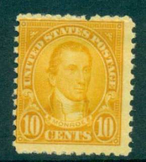 USA-1922-25-Sc562-10c-Monroe-P11-Flat-Plate-MUH-lot67823