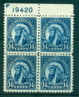 USA-1922-25-Sc565-14c-Indian-Chief-PBF19420-MLH-MUH2-lot33780