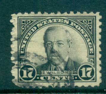 USA-1922-25-Sc623-17c-Woodrow-Wilson-P11-Flat-Plate-FU-lot67848