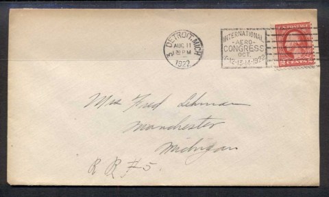 USA-1922-2c-Washington-cover-to-Michigan